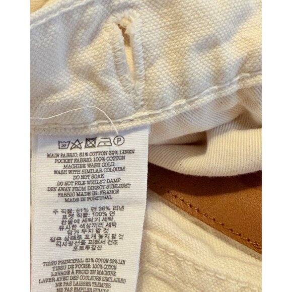 SIZE 30 YMC Off-White MENS Tearaway Jeans Straight Leg Cream Jeans - Picture 8 of 12